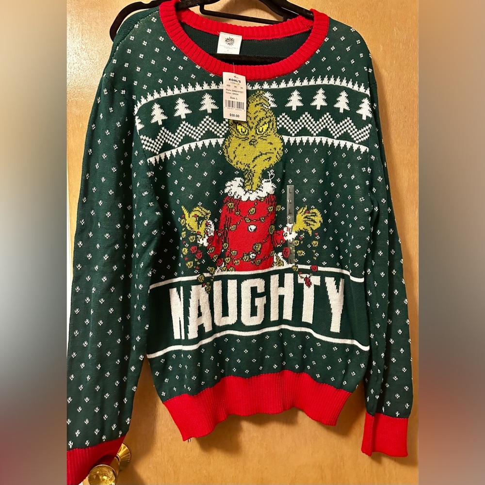 Grinch “Naughty “ Ugly Christmas Sweater